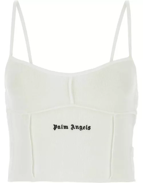 Palm Angels Logo-embroidered Spaghetti Strap Top