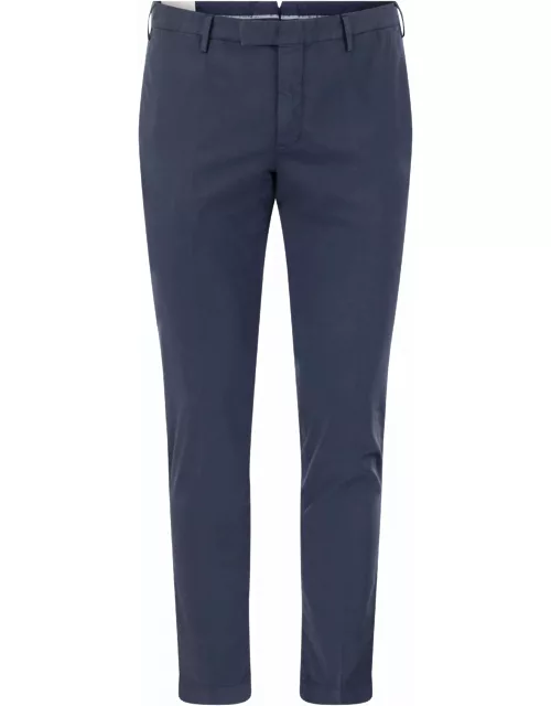 PT01 Skinny Trousers In Cotton And Silk