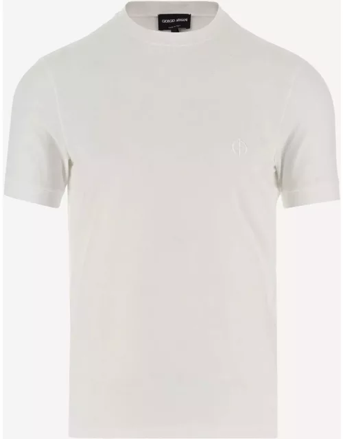 Giorgio Armani Stretch Viscose T-shirt With Logo