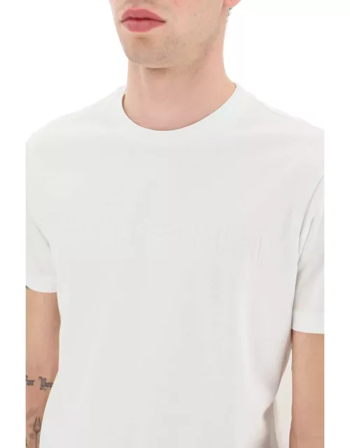 Emporio Armani Cotton T-shirt With Jacquard Logo