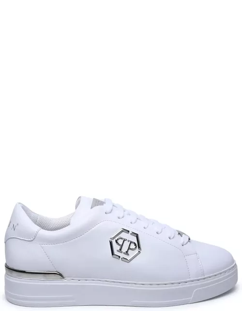 Philipp Plein Hexagon White Leather Sneaker