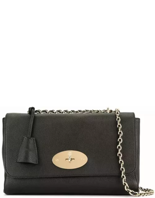 Mulberry lily Medium Black Crossbody Bag With Sliding Chain In Leather Woman