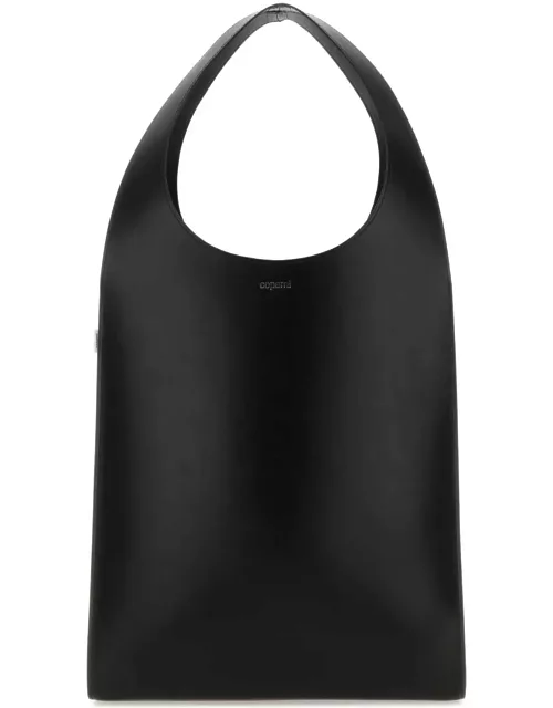 Coperni Black Leather Swipe Shopping Bag