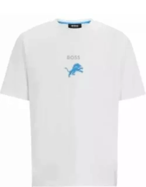 BOSS x NFL stretch-cotton T-shirt with special artwork- White Men's T-Shirt