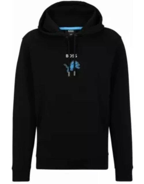 BOSS x NFL cotton-terry hoodie with special artwork- Black Men's Tracksuit