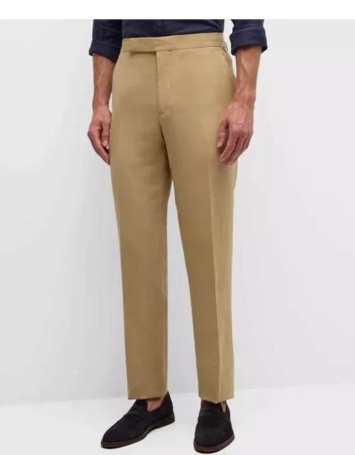 Men's Gregory Hand-Tailored Silk-Linen Trouser
