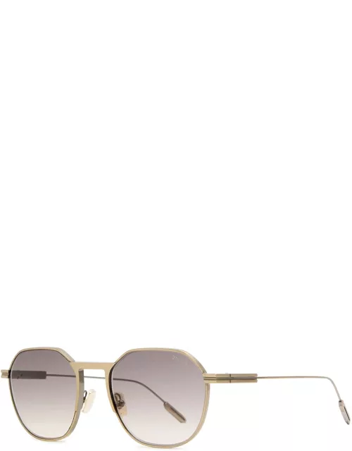 Zegna Round-frame Sunglasses - Gold