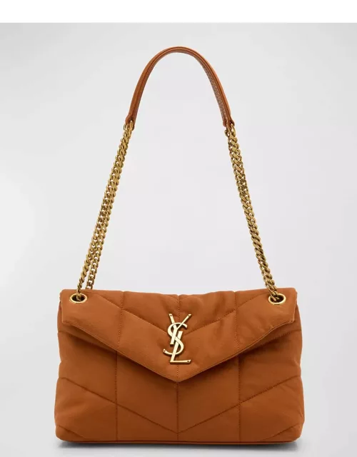 Lou Small YSL Puffer Shoulder Bag in Leather