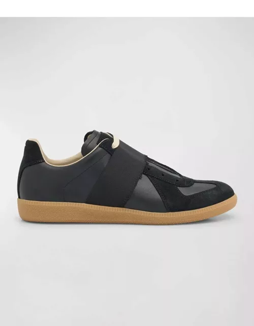 Men's Replica Leather Elastic Band Sneaker