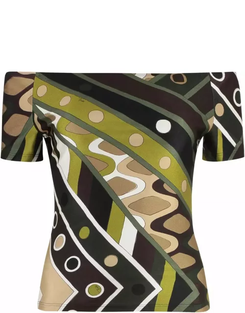 Pucci Technical Fabric Crop Top