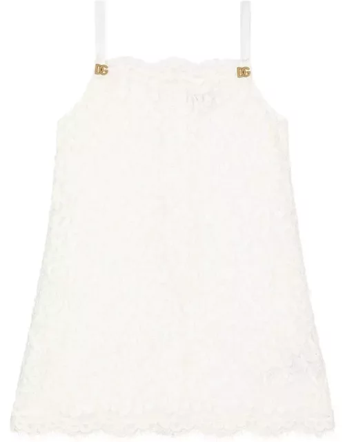 Dolce & Gabbana Cordonnet Lace Dress In White