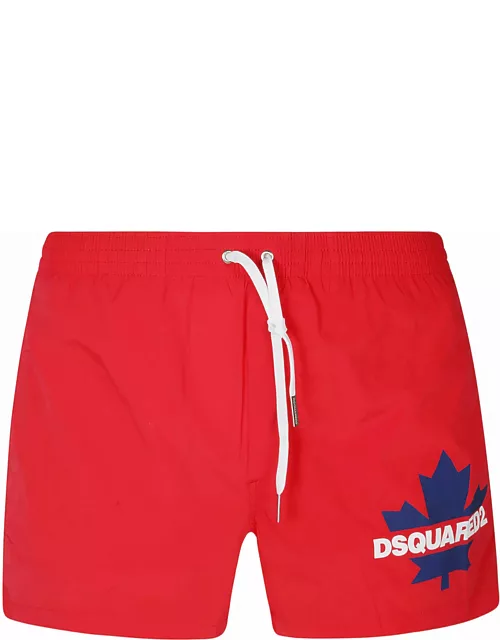 Dsquared2 Leaf Logo Print Swim Short