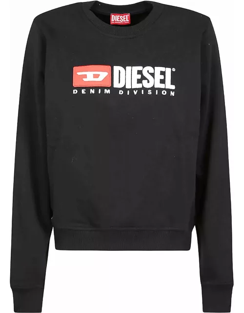 Diesel Chest Logo Rib Trim Sweatshirt