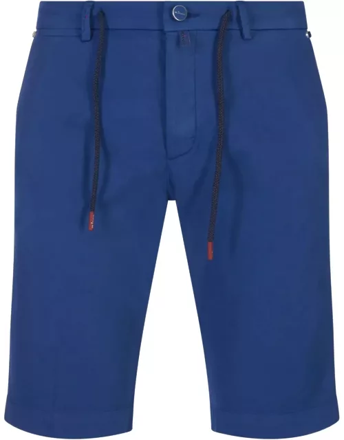 Kiton Cobalt Blue Bermuda Shorts With Drawstring