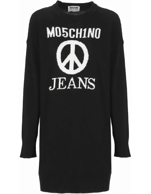 M05CH1N0 Jeans Jeans Logo Intarsia-knit Dres