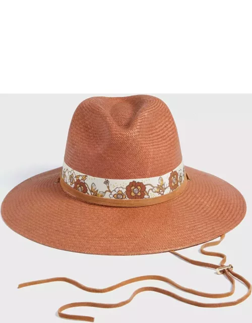 Salmon Floral Gardenia Hat