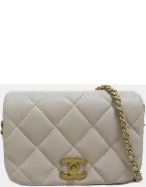 Chanel Quilted Calfskin Mini Nailed CC Full Flap Bag
