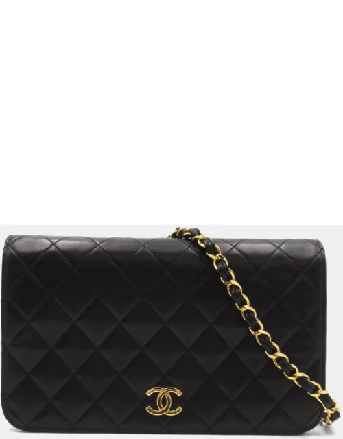 Chanel Black Calf Leather Quilted Flap Bag Shoulder Bag