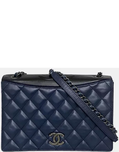 Chanel Blue Quilted Lambskin Medium Ballerine Flap Bag