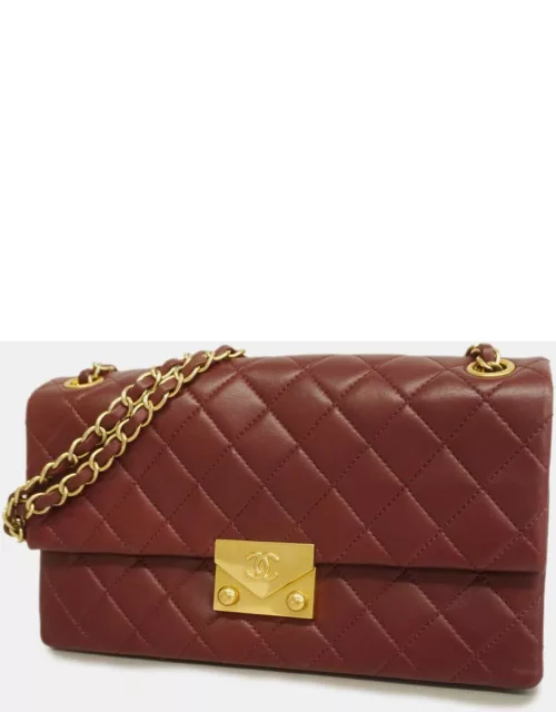 Chanel Burgundy Quilted Leather Flap Shoulder Bag