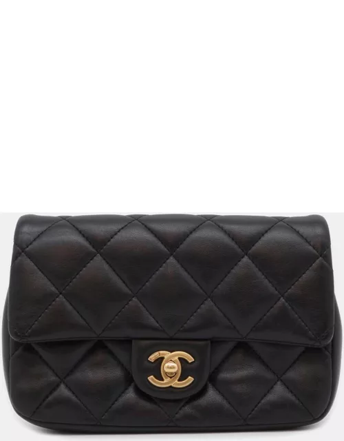 Chanel Black Leather CC Mini Flap Bag