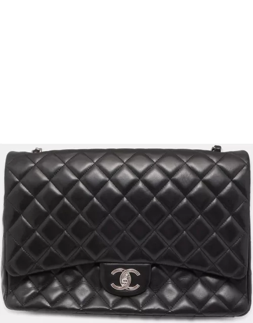Chanel Black Lambskin Leather Jumbo Classic Double Flap bag