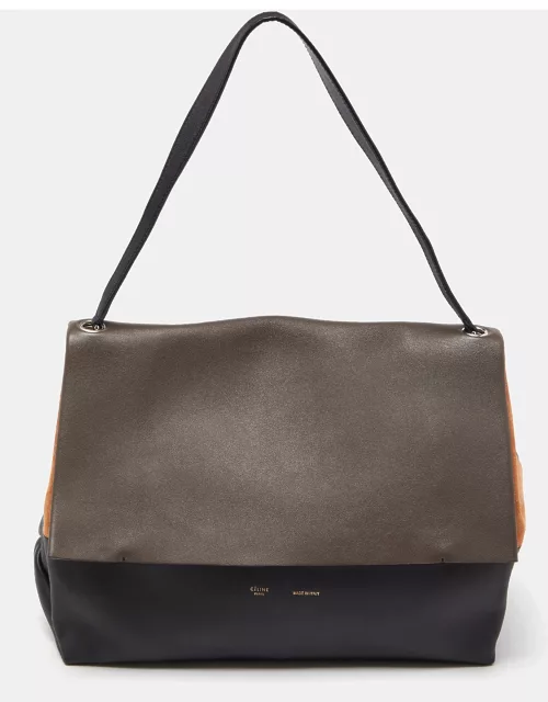Celine Tri Color Leather All Soft Flap Shoulder Bag
