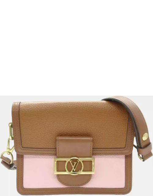 Louis Vuitton Brown Leather Taurillon Mini Dauphine Shoulder Bag
