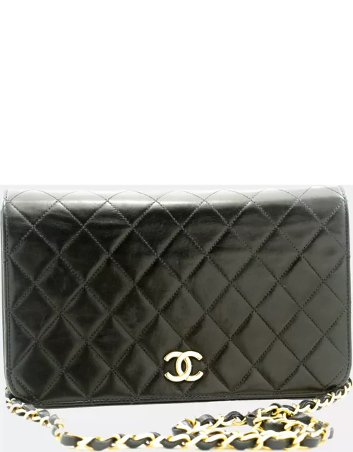 Chanel Black Leather Full Flap Bag