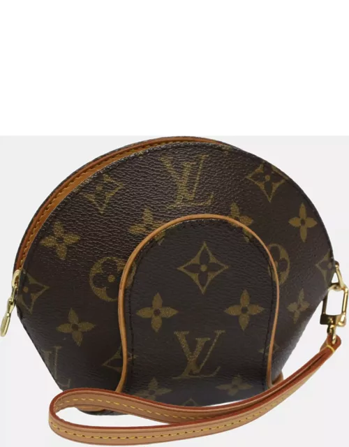 Louis Vuitton Brown Monogram Canvas Mini Ellipse Clutch Bag