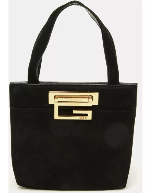 Gucci Black Suede Vintage Bag