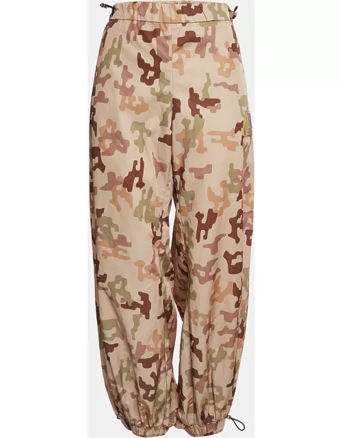 The Attico Brown Elon Camouflage Print Synthetic Sweatpants