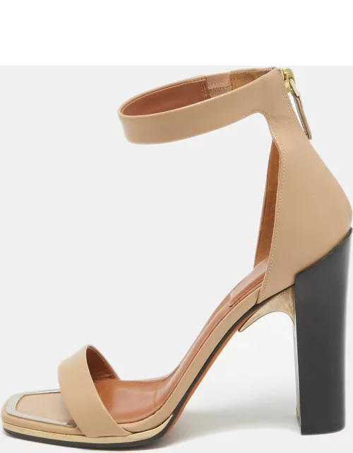 Givenchy Beige Leather Ankle Strap Sandal