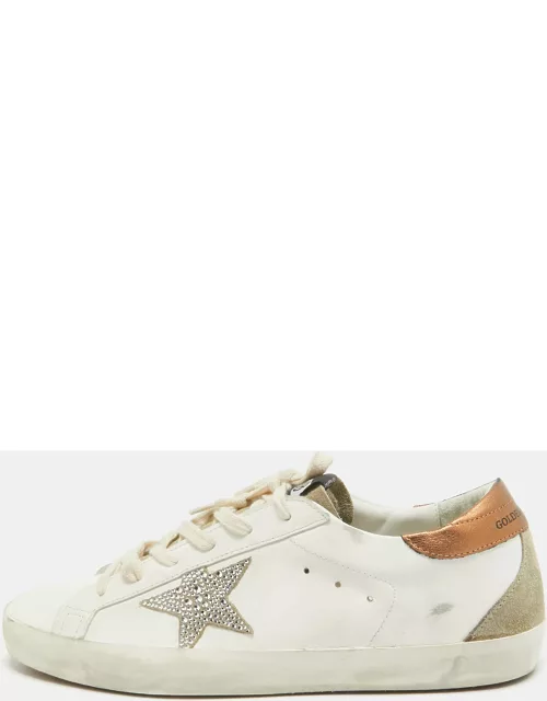 Golden Goose White Leather Superstar Sneaker