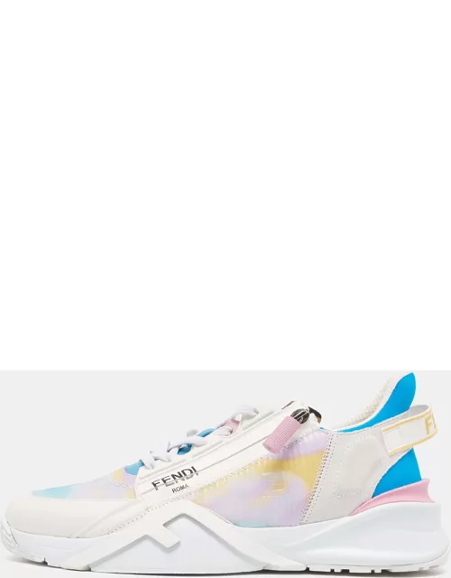Fendi Multicolor Leather and Suede Flow Sneaker