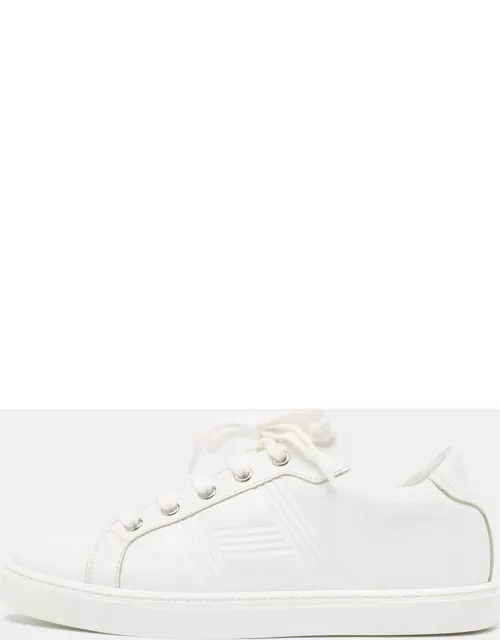 Hermes White Leather Quicker Sneaker