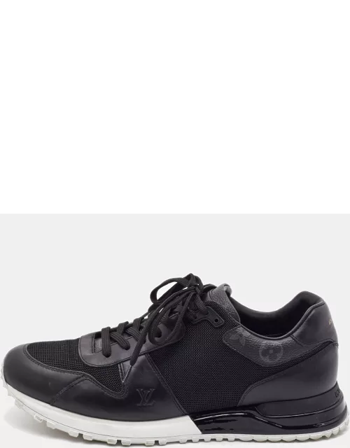 Louis Vuitton Black Monogram Canvas and Mesh Run Away Lace Up Sneaker
