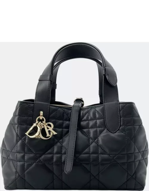 Dior Black Medium Macrocannage Toujours Bag