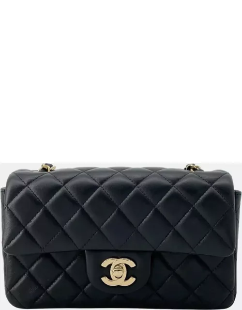 Chanel Black Leather Classic Flap Mini Bag