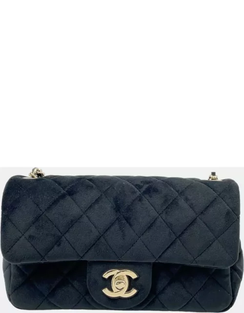 Chanel Velvet Mini Materasse Chain Shoulder Bag