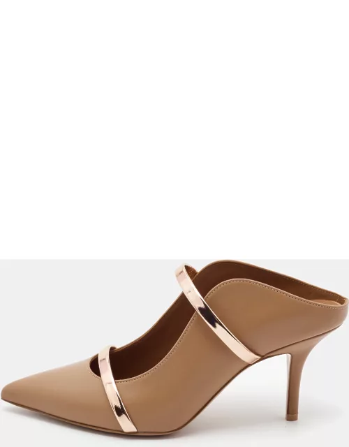 Malone Souliers Brown/Rose Gold Leather Maureen Mule