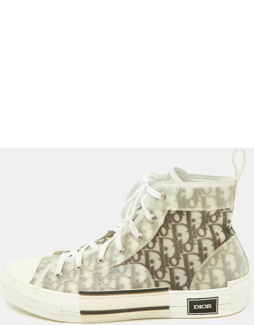 Dior Grey/White Mesh and Rubber B23 High Top Sneaker