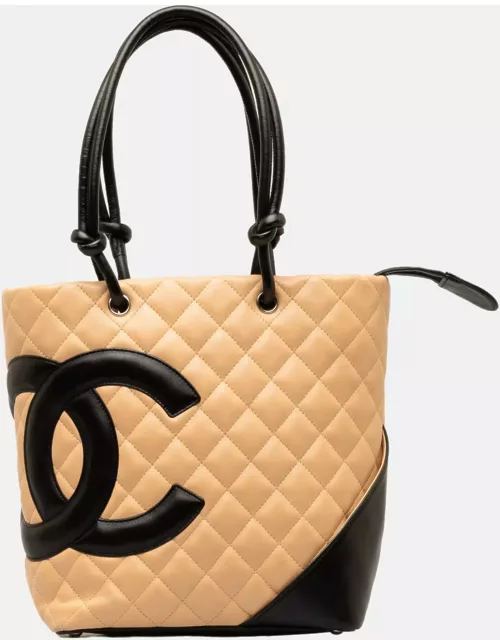 Chanel Beige/Brown Medium Cambon Ligne Shoulder Bag