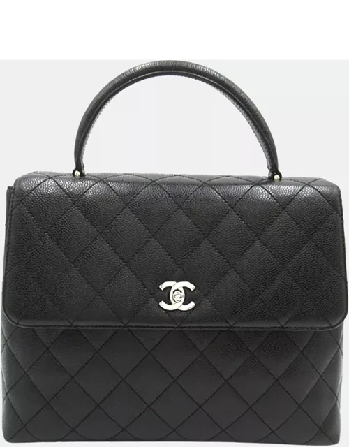 Chanel Black Caviar Kelly Top Handle Bag