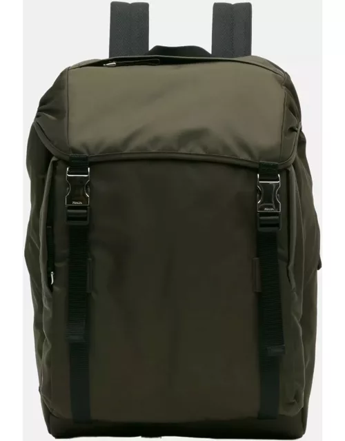 Prada Green Tessuto Re-Nylon Montagna Backpack
