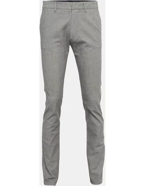 Louis Vuitton Grey Cotton Buttoned Chino Trousers