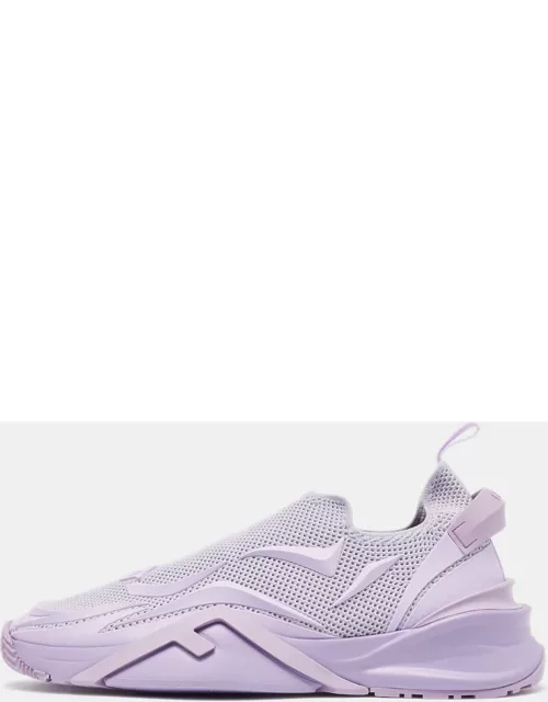 Fendi Purple Mesh and Leather Flow Slip On Sneaker