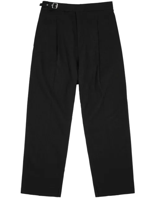 Gusari St Tropez Wide-leg Linen Trousers - Black - 30 (W30/ S)