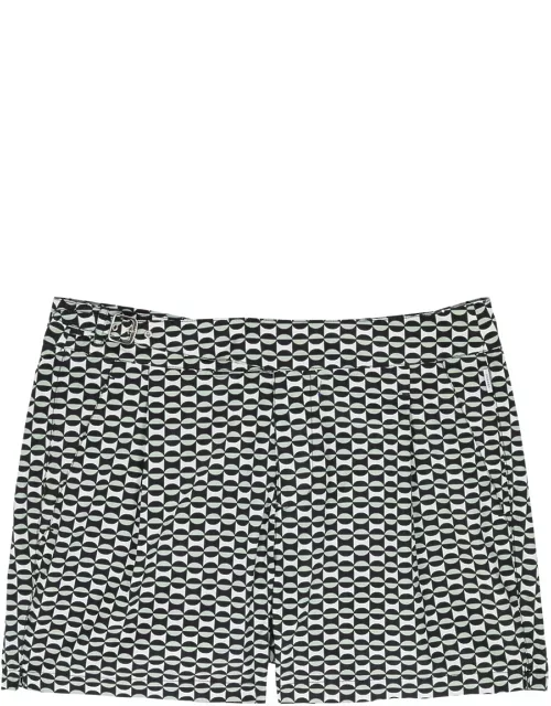 Gusari The London Printed Shell Swim Shorts - Black
