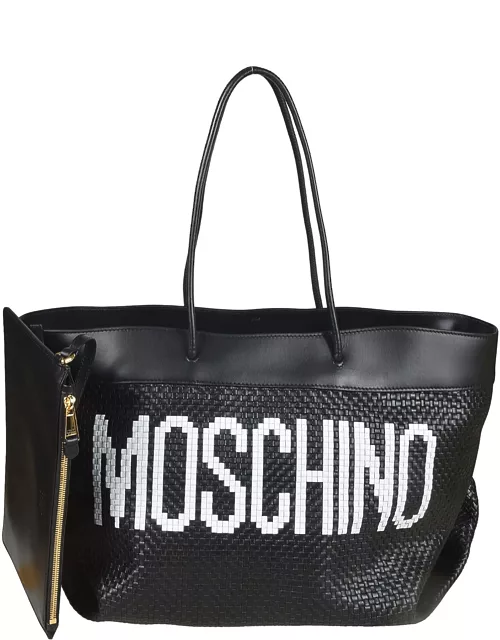 Moschino Woven Logo Tote